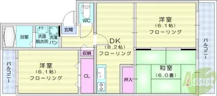 シャローネ星【3階】の間取り