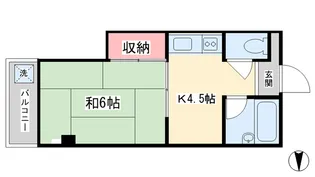 中延マンション【3階】の間取り