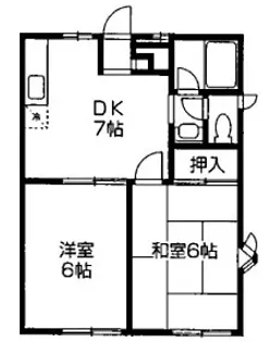 ハイツS&K パートI B棟【1階】の間取り