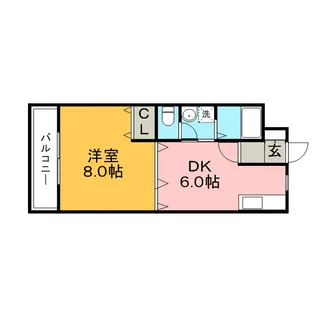 福岡県久留米市津福今町【マンション】の間取り