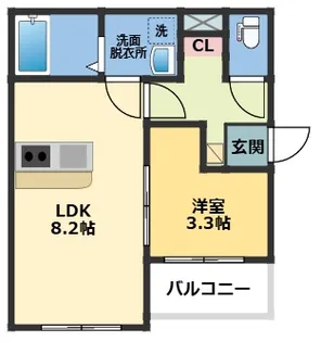 メゾン・ドゥ・アッシュ津田沼【1階】の間取り
