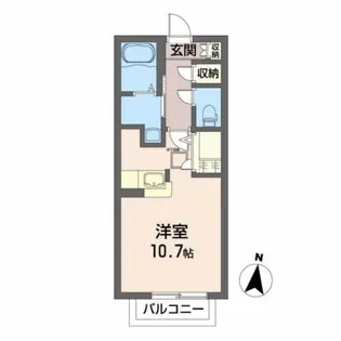 ブルースカイ柏木【1階】の間取り