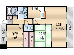 マカハ・ウエスト【3階】の間取り