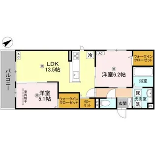 パサログランデ永代町【1階】の間取り