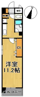 ヴィラ東中通【6階】の間取り