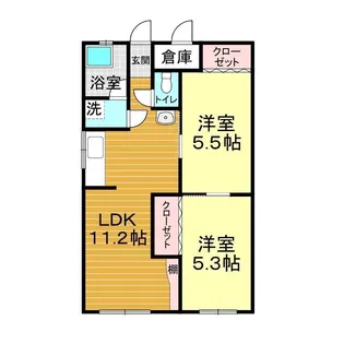 ハイツ宮野【1階】の間取り