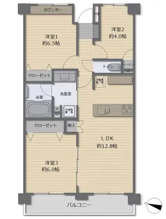 浦和常盤パークホームズ【10階】の間取り