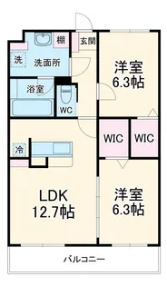 Lusora Osato【2階】の間取り