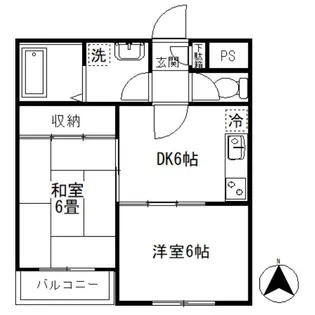 東京都中野区上高田1【マンション】の間取り
