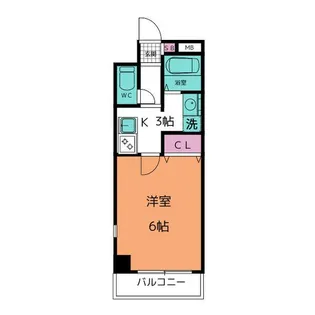 レーベン新城【7階】の間取り