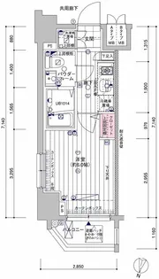 メインステージ南品川【8階】の間取り