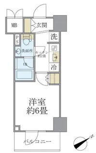 レスピール川崎【6階】の間取り