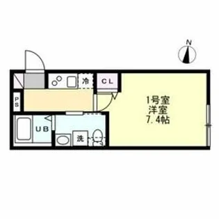 ベイルーム厚木町【2階】の間取り