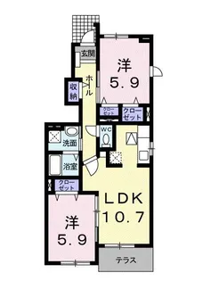 カーサ・セレノIII【1階】の間取り
