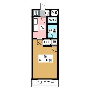 サンヒルズ高宮【1階】の間取り