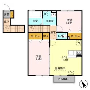 千葉県習志野市藤崎2【アパート】の間取り