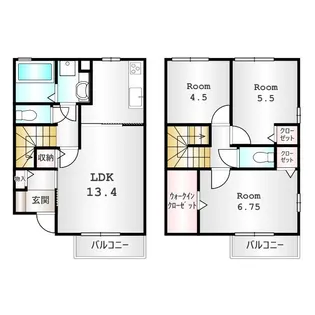 群馬県高崎市井野町【一戸建】の間取り