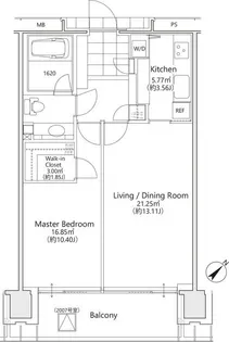 松竹スクエアレジデンス【20階】の間取り