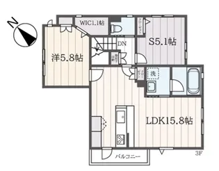 クレール・クール【3階】の間取り