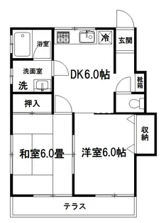 コーポ石田【1階】の間取り