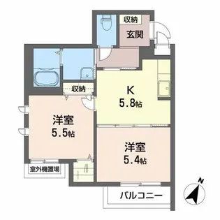シャーメゾン砂押【2階】の間取り