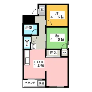上飯田コーポラス【7階】の間取り