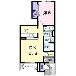 ナックフクジュニュータウンB【1階】の間取り