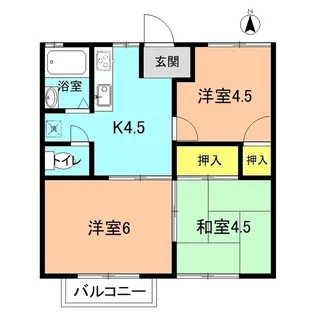コーポ田中【2階】の間取り