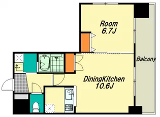 サムティレジデンス平和大通り【9階】の間取り