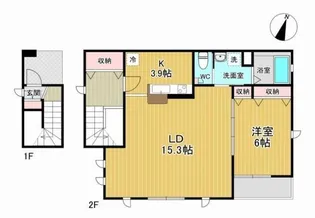 東京都世田谷区大原1【アパート】の間取り