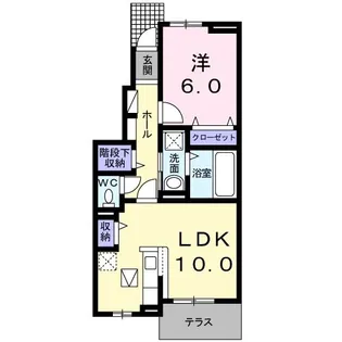 メゾンK・桜坂【1階】の間取り