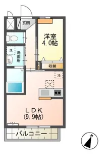West Valley MOTO II【1階】の間取り