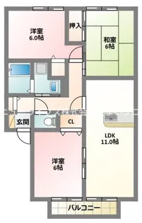 デリアス【2階】の間取り