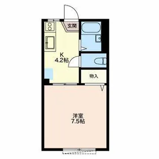 カーサ江島IIB【1階】の間取り