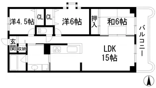 ドミールタワー幸大【3階】の間取り