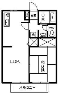 コーポあやめ【1階】の間取り