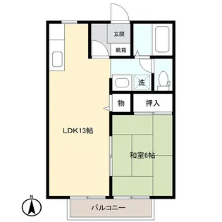 パナハイツ ホクレア【2階】の間取り