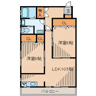 レジデンス明石【2階】の間取り