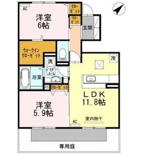 グラン ジュテ【1階】の間取り