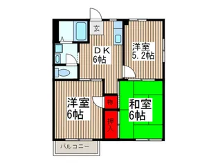 メゾン・ベルデュ-ルB【2階】の間取り