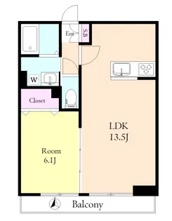 ローズガーデンパレス【1階】の間取り
