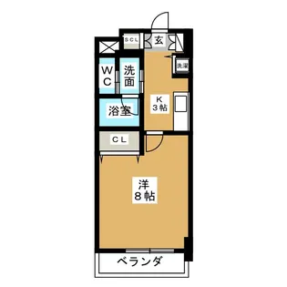 Chateau Cerulean代官町【4階】の間取り