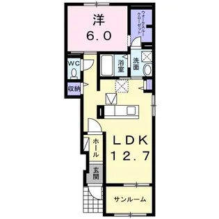 レジデンス アイ D【1階】の間取り