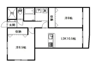 K‘sガーデン住吉II【2階】の間取り