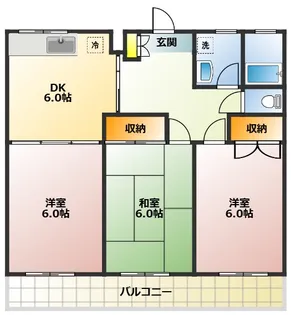 サンハイツ志茂多【3階】の間取り