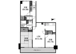 グランコート東松戸【3階】の間取り