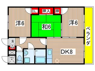 サンドエル【1階】の間取り