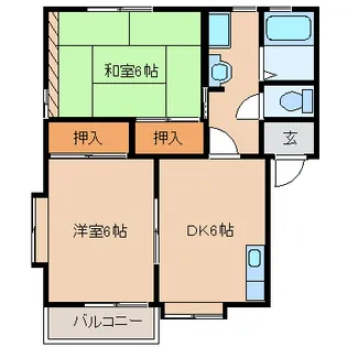 ファミールF【2階】の間取り