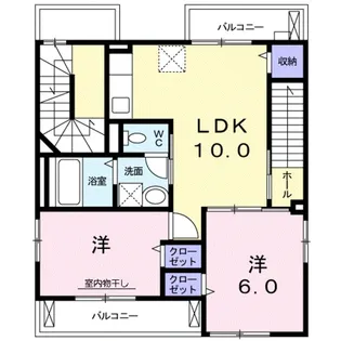 ベルソミー・ソレイル【2階】の間取り