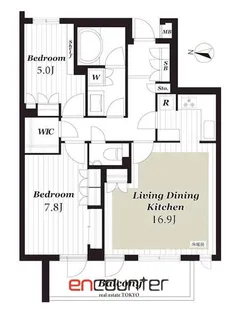 ピアース三宿【4階】の間取り